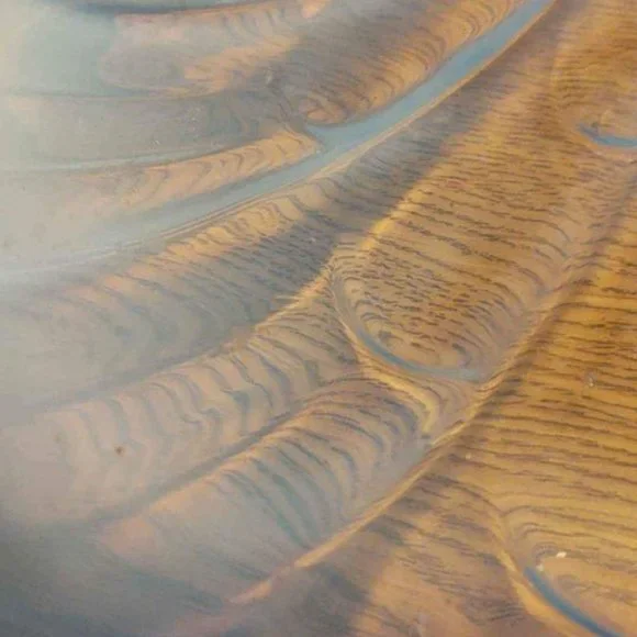 Vintage Opaque Blue Scalloped Shell Dish - Picture 10 of 11